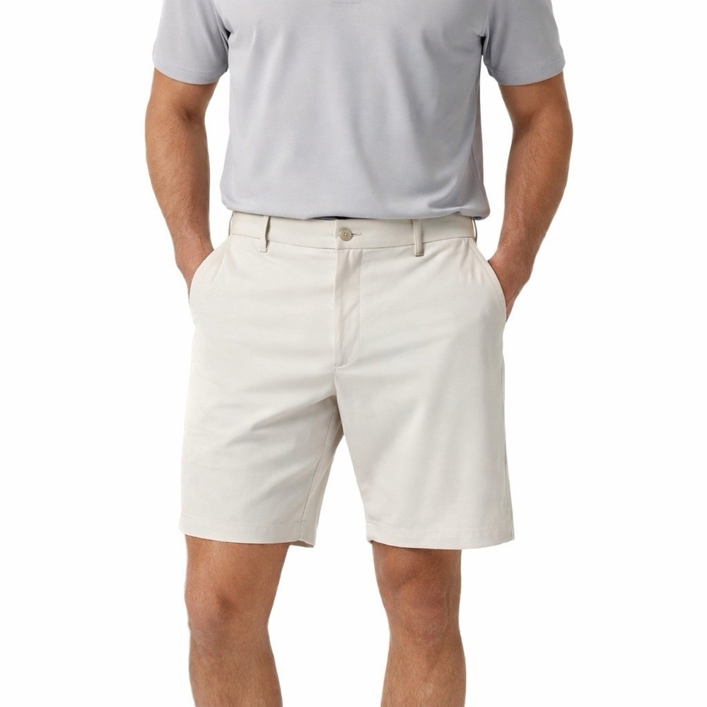Peter‎ Millar Shorts Men's 40 Salem Performance Stone Beige Khaki Golf Prep Logo
